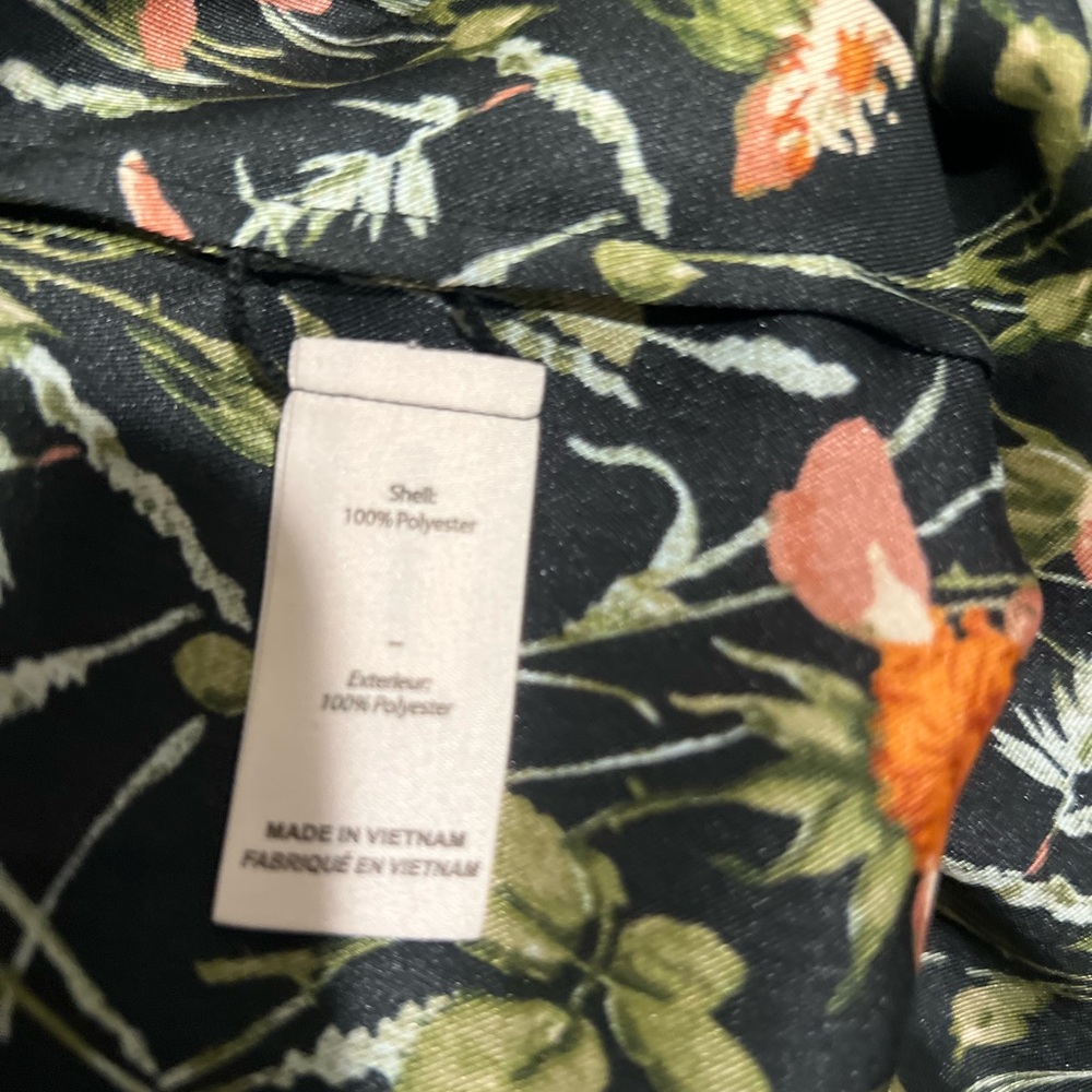 Cinq à Sept Black top with Orange Floral Design - Picture 8 of 8